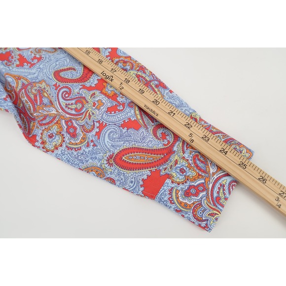 Alan Flusser Button Down Shirt Mens XL Multicolor Paisley Cotton Long Sleeve - Picture 9 of 11